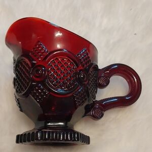 Avon Ruby Red Vintage Glass Creamer